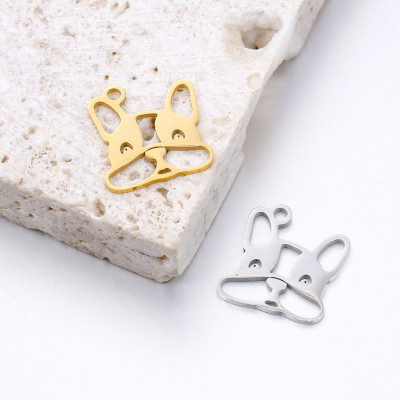 Pendant dog surgical steel two color variants