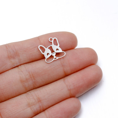 Pendant dog surgical steel two color variants