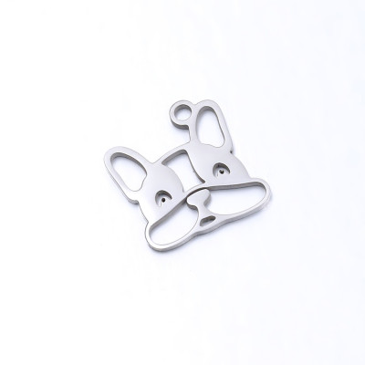 Pendant dog surgical steel two color variants