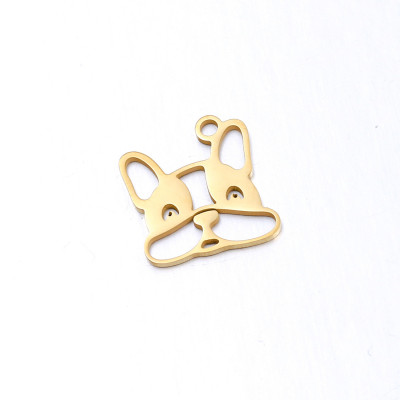 Pendant dog surgical steel two color variants