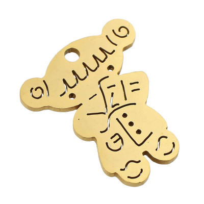 Pendant cloven-hoofed girl surgical steel two color variants