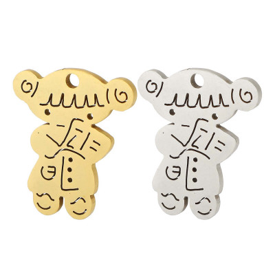 Pendant cloven-hoofed girl surgical steel two color variants