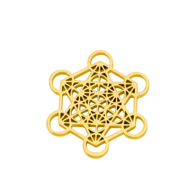 Surgical steel flake pendant, two color variants