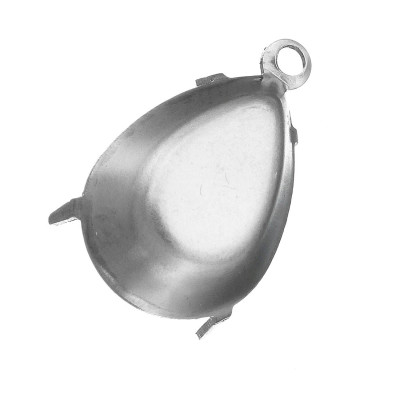 Pendant drop small with straps 9 x 12,5mm from surgical steel