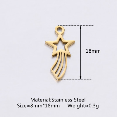 Pendant BETHLEHEM STAR surgical steel two color variants