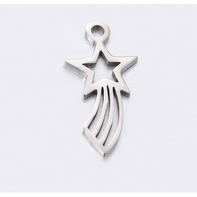 Pendant BETHLEHEM STAR surgical steel two color variants