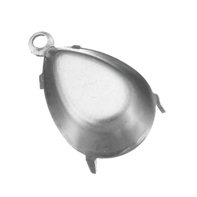 Pendant drop small with straps 9 x 12,5mm from surgical steel