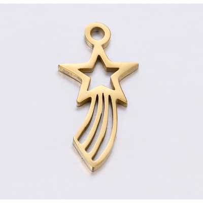 Pendant BETHLEHEM STAR surgical steel two color variants