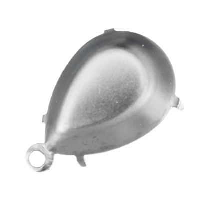 Pendant drop small with straps 9 x 12,5mm from surgical steel