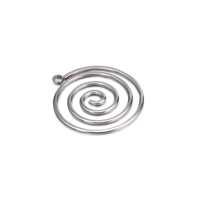 Pendant spiral surgical steel two color variants