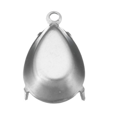 Pendant drop small with straps 9 x 12,5mm from surgical steel