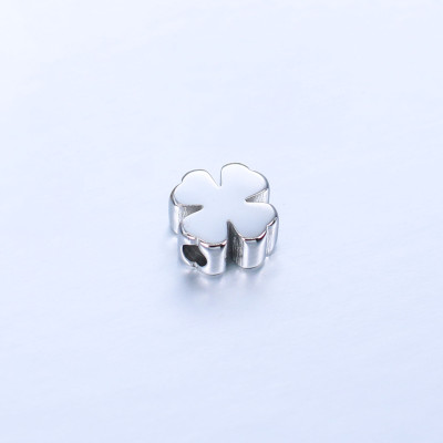 Four-leaf clover bead two color combinations surgical steel