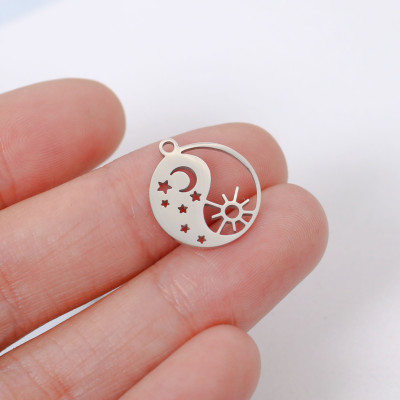 Pendant night and day surgical steel two color variants