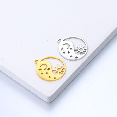 Pendant night and day surgical steel two color variants