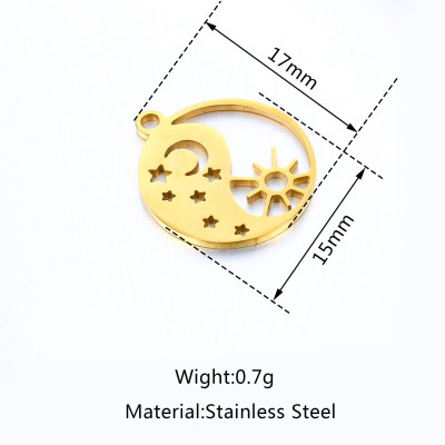 Pendant night and day surgical steel two color variants