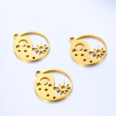 Pendant night and day surgical steel two color variants