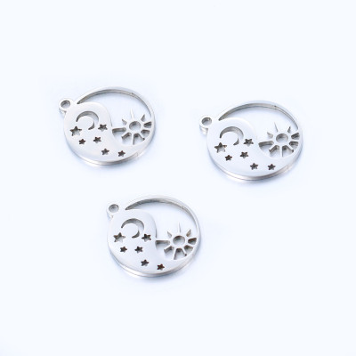 Pendant night and day surgical steel two color variants