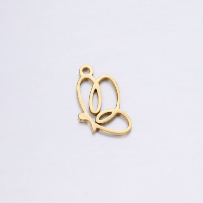 Surgical steel bow tie pendant, two color variants