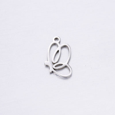 Surgical steel bow tie pendant, two color variants