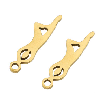 Dancer pendant, surgical steel, two color options