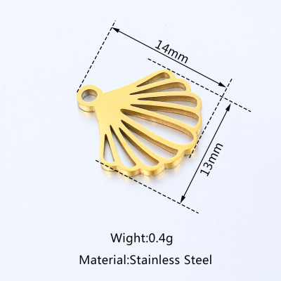 Shell pendant, surgical steel, two color options