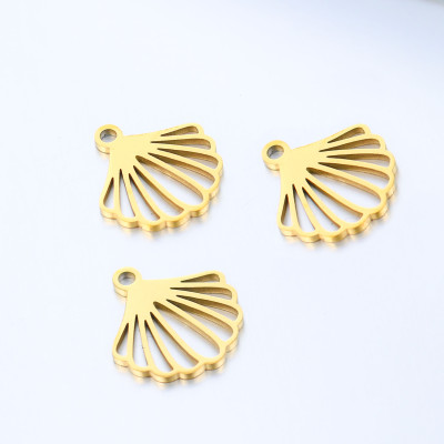 Shell pendant, surgical steel, two color options