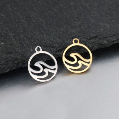 Sea pendant, surgical steel, two color variants