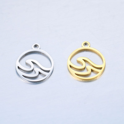 Sea pendant, surgical steel, two color variants