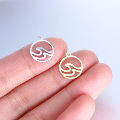 Sea pendant, surgical steel, two color variants