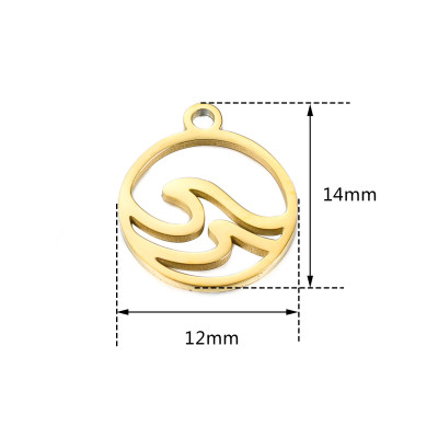 Sea pendant, surgical steel, two color variants