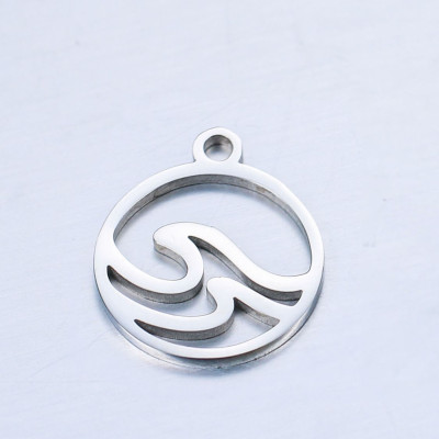 Sea pendant, surgical steel, two color variants