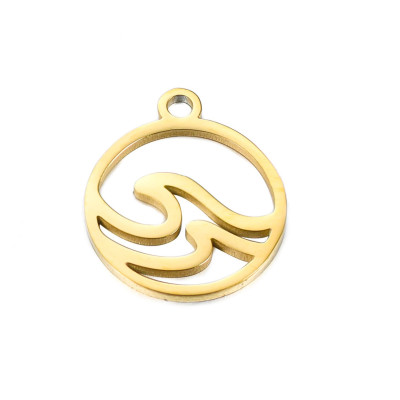 Sea pendant, surgical steel, two color variants