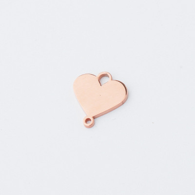 Heart connector, surgical steel, three color variants