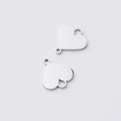 Heart connector, surgical steel, three color variants