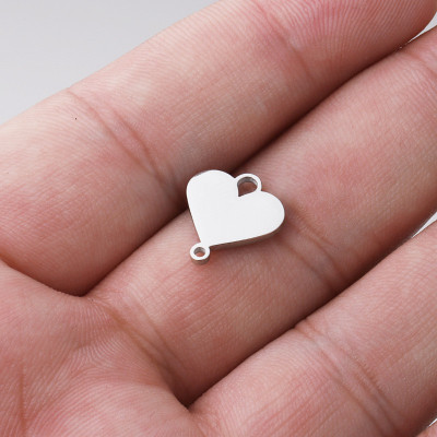 Heart connector, surgical steel, three color variants