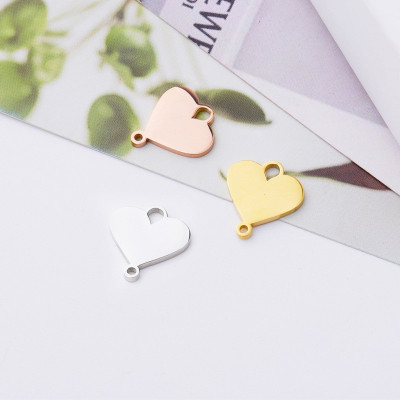 Heart connector, surgical steel, three color variants