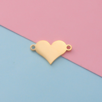 Heart connector, surgical steel, three color variants