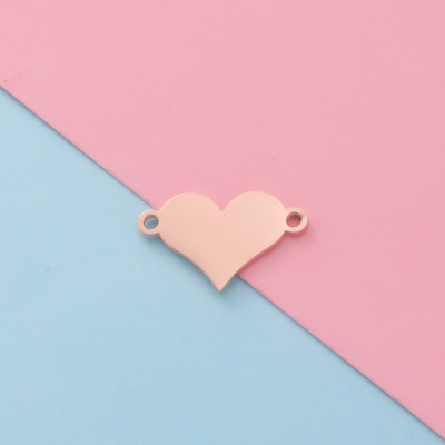 Heart connector, surgical steel, three color variants