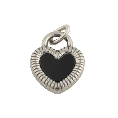 Surgical steel heart pendant, two color options