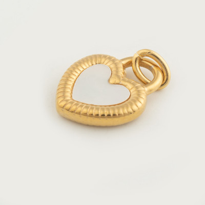 Surgical steel heart pendant, two color options