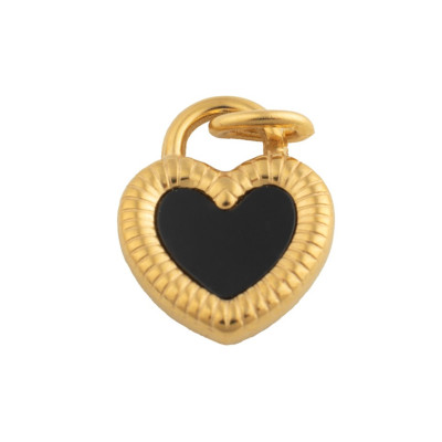 Surgical steel heart pendant, two color options