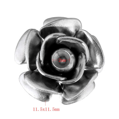 Pendant flower smaller 11,5mm with bowl for 2mm insert from surgical steel