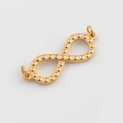 Connector horizontal figure eight surgical steel two color variants