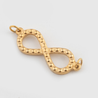 Connector horizontal figure eight surgical steel two color variants