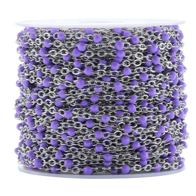 Řetízkovina s barevnými kuličkami 2mm z chirurgické oceli
