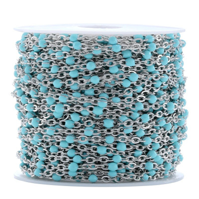 Řetízkovina s barevnými kuličkami 2mm z chirurgické oceli