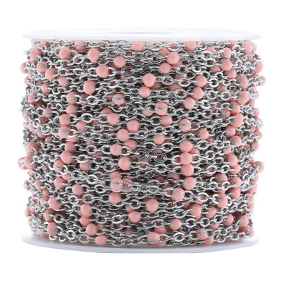 Řetízkovina s barevnými kuličkami 2mm z chirurgické oceli