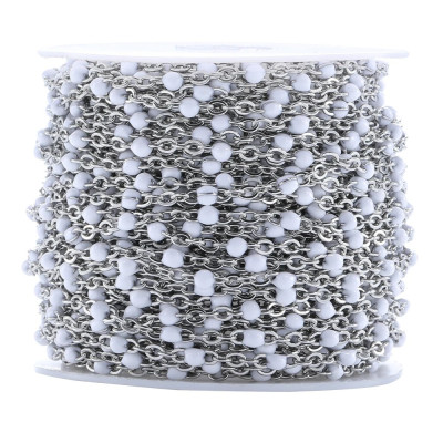 Řetízkovina s barevnými kuličkami 2mm z chirurgické oceli