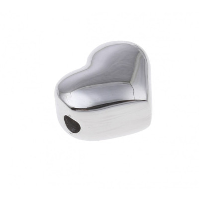 Heart bead 10,5 x 9mm made of surgical steel