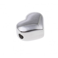 Bead with small lining POLISHED HEART
